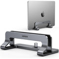 Klares Laptopstaender aus Aluminium fuer Homeoffice